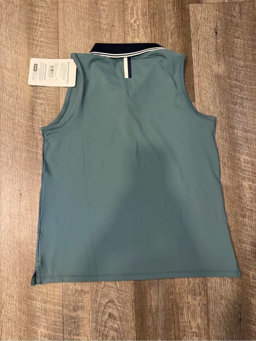 Rhoback Women’s NWT Brooke Sleeveless Polo Jungle Green/size small - Picture 5 of 6
